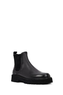 Men's Black Thick-Soled Leather Chelsea Boot | Derimod Men's Black Thick-Soled Leather Chelsea Boot | Derimod