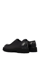 Men's Black Lace-Up Thick-Soled Leather Casual Shoes | Derimod Men's Black Lace-Up Thick-Soled Leather Casual Shoes | Derimod