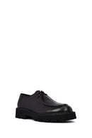Men's Black Lace-Up Thick-Soled Leather Casual Shoes | Derimod Men's Black Lace-Up Thick-Soled Leather Casual Shoes | Derimod