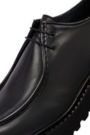 Men's Black Lace-Up Thick-Soled Leather Casual Shoes | Derimod Men's Black Lace-Up Thick-Soled Leather Casual Shoes | Derimod