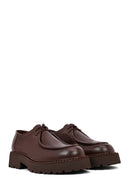 Men's Brown Lace-Up Thick-Soled Leather Casual Shoes | Derimod Men's Brown Lace-Up Thick-Soled Leather Casual Shoes | Derimod