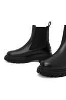 Women's Black Thick-Soled Chelsea Boot | Derimod Women's Black Thick-Soled Chelsea Boot | Derimod