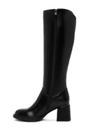Woman Black Zippered Thick Heeled Boots | Derimod Woman Black Zippered Thick Heeled Boots | Derimod