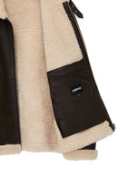 Bern Men's Brown Teddy Leather Jacket | Derimod Bern Men's Brown Teddy Leather Jacket | Derimod
