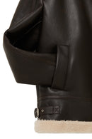 Bern Men's Brown Teddy Leather Jacket | Derimod Bern Men's Brown Teddy Leather Jacket | Derimod