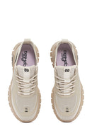 Derimod Zero Men's Beige Lace-up Fabric Sneaker | Derimod Derimod Zero Men's Beige Lace-up Fabric Sneaker | Derimod