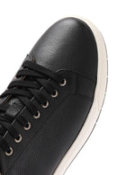 Men's Black Lace-up Leather Sneaker | Derimod Men's Black Lace-up Leather Sneaker | Derimod