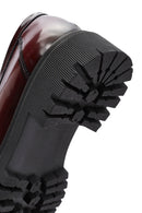 Women's Burgundy Thick-Soled Leather Loafer | Derimod Women's Burgundy Thick-Soled Leather Loafer | Derimod