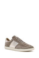 Women's Mink Lace-Up Suede Leather Sneakers | Derimod Women's Mink Lace-Up Suede Leather Sneakers | Derimod