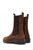 Women's Brown Suede Leather Chelsea Boots | Derimod Women's Brown Suede Leather Chelsea Boots | Derimod
