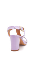 Women's Lilac Thick Heeled Sandals | Derimod Women's Lilac Thick Heeled Sandals | Derimod