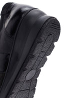 Women's Black Wedge Heeled Leather Comfort Shoes | Derimod Women's Black Wedge Heeled Leather Comfort Shoes | Derimod