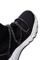 Women's Black Stone High Top Sneaker | Derimod Women's Black Stone High Top Sneaker | Derimod