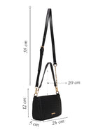 Woman Black Long-Strap Braided Shoulder Bag | Derimod Woman Black Long-Strap Braided Shoulder Bag | Derimod