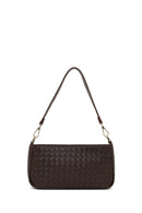 Woman Brown Long-Strap Braided Shoulder Bag | Derimod Woman Brown Long-Strap Braided Shoulder Bag | Derimod
