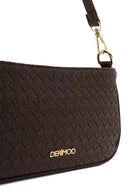 Woman Brown Long-Strap Braided Shoulder Bag | Derimod Woman Brown Long-Strap Braided Shoulder Bag | Derimod