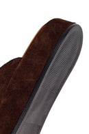 Woman Brown Double-Buckle Thick-Soled Suede Slipper | Derimod Woman Brown Double-Buckle Thick-Soled Suede Slipper | Derimod