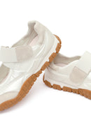 Woman White Strappy Sporty Ballerine Shoes | Derimod Woman White Strappy Sporty Ballerine Shoes | Derimod