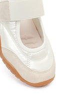 Woman White Strappy Sporty Ballerine Shoes | Derimod Woman White Strappy Sporty Ballerine Shoes | Derimod