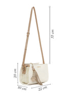 Woman Cream Charmed Crossbody Bag | Derimod Woman Cream Charmed Crossbody Bag | Derimod