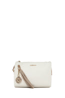 Woman Cream Charmed Crossbody Bag | Derimod Woman Cream Charmed Crossbody Bag | Derimod