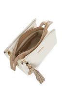 Woman Cream Charmed Crossbody Bag | Derimod Woman Cream Charmed Crossbody Bag | Derimod