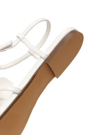 Woman White Ankle-Buckle Floral Sandal | Derimod Woman White Ankle-Buckle Floral Sandal | Derimod