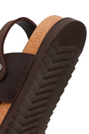 Male Brown Nubuck Leather Sandals | Derimod Male Brown Nubuck Leather Sandals | Derimod