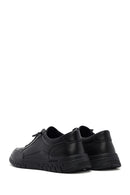 Erkek Siyah Bağcıklı Deri Sneaker | Derimod Erkek Siyah Bağcıklı Deri Sneaker | Derimod