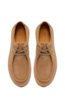 Male Beige Lace-Up Thick-Soled Suede Leather Casual Shoes | Derimod Male Beige Lace-Up Thick-Soled Suede Leather Casual Shoes | Derimod