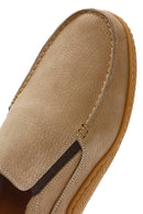 Men's Beige Nubuck Leather Comfort Loafer | Derimod Men's Beige Nubuck Leather Comfort Loafer | Derimod