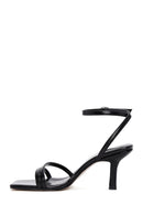 Women's Black Ankle Strap Heeled Sandals | Derimod Women's Black Ankle Strap Heeled Sandals | Derimod