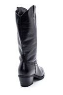 Women's Leather Cowboy Heeled Boots | Derimod Women's Leather Cowboy Heeled Boots | Derimod