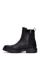 Men's Black Leather Zippered Casual Boots | Derimod Men's Black Leather Zippered Casual Boots | Derimod