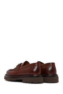 Men's Brown Buckled Thick-Soled Leather Loafer | Derimod Men's Brown Buckled Thick-Soled Leather Loafer | Derimod