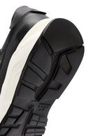 Erkek Siyah Kalın Tabanlı Bağcıklı Deri Sneaker | Derimod Erkek Siyah Kalın Tabanlı Bağcıklı Deri Sneaker | Derimod