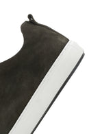 Erkek Haki Bağcıklı Nubuk Deri Sneaker | Derimod Erkek Haki Bağcıklı Nubuk Deri Sneaker | Derimod