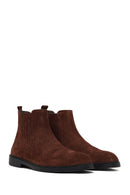 Men's Brown Suede Leather Chelsea Boot | Derimod Men's Brown Suede Leather Chelsea Boot | Derimod