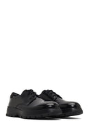 Men's Black Lace-Up Thick-Soled Leather Casual Shoe | Derimod Men's Black Lace-Up Thick-Soled Leather Casual Shoe | Derimod