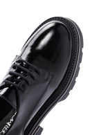 Kadın Siyah Rugan Deri Maskülen Loafer | Derimod Kadın Siyah Rugan Deri Maskülen Loafer | Derimod