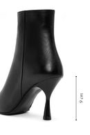 Women's Black Zippered Thin Heeled Leather Boots | Derimod Women's Black Zippered Thin Heeled Leather Boots | Derimod