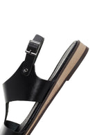 Women's Black Ankle Strap Leather Bodrum Sandals | Derimod Women's Black Ankle Strap Leather Bodrum Sandals | Derimod