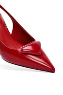 Women's Red Slingback Thin Heel Leather Shoes | Derimod Women's Red Slingback Thin Heel Leather Shoes | Derimod