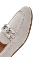 Kadın Bej Tokalı Süet Deri Casual Loafer | Derimod Kadın Bej Tokalı Süet Deri Casual Loafer | Derimod