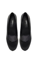 Derimod Flex Women Black Thick Heeled Leather Shoe | Derimod Derimod Flex Women Black Thick Heeled Leather Shoe | Derimod