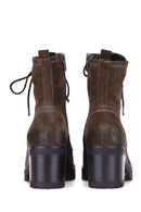 Women's Suede Leather Lace Up Boots | Derimod Women's Suede Leather Lace Up Boots | Derimod
