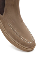Men's Beige Suede Leather Chelsea Boots | Derimod Men's Beige Suede Leather Chelsea Boots | Derimod