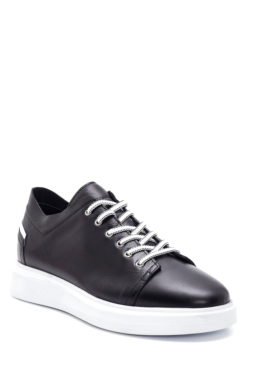 Erkek Siyah Deri Sneaker