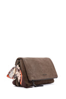 Woman Mink Suede Crossbody Bag | Derimod Woman Mink Suede Crossbody Bag | Derimod