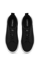 Erkek Siyah Bağcıklı Kalın Tabanlı Sneaker | Derimod Erkek Siyah Bağcıklı Kalın Tabanlı Sneaker | Derimod